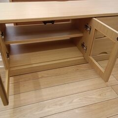 ★リユースのサカイつくば店★TK7856  TV台 ナチュラル H40×D38×W119 クリーニング済みの画像