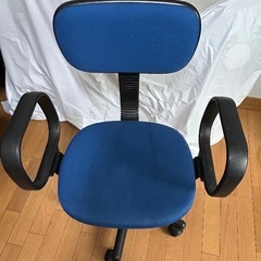 椅子　チェア 青 勉強机用 学習机用 小学生中学生 事務椅子 事務イス デスクチェアの画像