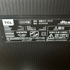 TCL P636 4K液晶テレビ サウンドバー付き50インチの画像