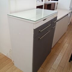 ★リユースのサカイつくば店★TK7860  ゴミ箱収納 グレー H85×D39×W70 クリーニング済みの画像