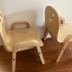 子供用イス　木製の画像