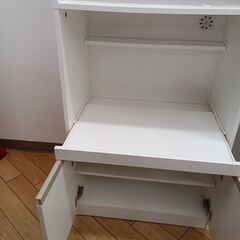 ★リユースのサカイつくば店★TK7861  食器棚 ホワイト H178×D38×W60 クリーニング済みの画像