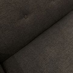 A-1012【リユースのサカイ野々市店】ジモティ来店特価‼ ２人用ソファー 布地 ブラック クリーニング済みの画像