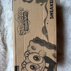 27cm 定価1200円相当の伸縮替え紐のオマケ付き　　スポンジボブ  スニーカー の画像