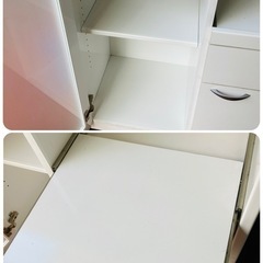 食器棚 レンジボード キッチンキャビネット カップボード 棚 収納 物置の画像