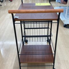 A-1015【リユースのサカイ野々市店】ジモティ来店特価‼ ワゴン 木製 ブラウン クリーニング済みの画像