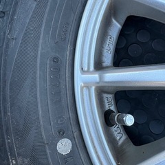 155/65R13 ダンロップ スタッドレス ウィンターマックス VM02 バリ山 20年製 WEDSホイールの画像