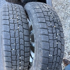 155/65R13 ダンロップ スタッドレス ウィンターマックス VM02 バリ山 20年製 WEDSホイールの画像
