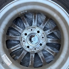 155/65R13 ダンロップ スタッドレス ウィンターマックス VM02 バリ山 20年製 WEDSホイールの画像