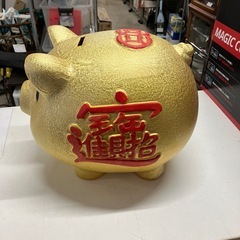 A2512-767 招財進宝　金の豚の貯金箱だブー　レトロの画像