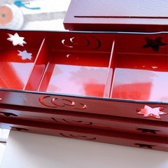 （未使用）漆重箱おひとりづつのおもてなし膳にも　お正月の華やぎテ...