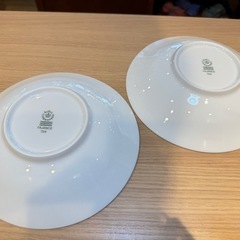 A7191【ロイヤルコペンハーゲン】ニューシグネチャー ディーププレート ペア ピンク ブルーの画像