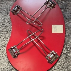 テーブル　折りたたみ　赤の画像