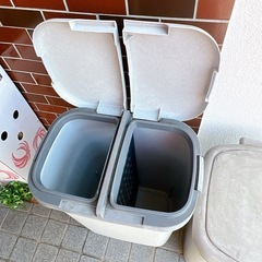 ごみ箱50L分別用&足踏み式 2点  の画像