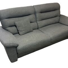 ニトリ グレー 3人掛けソファ モダンデザインの画像