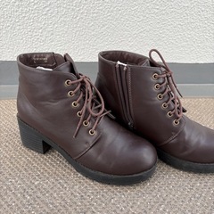 【MAJESTIC LEGON】ブラウン レザー ブーツ レースアップ  Lサイズの画像