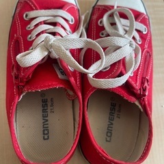 converse   赤色　21センチの画像