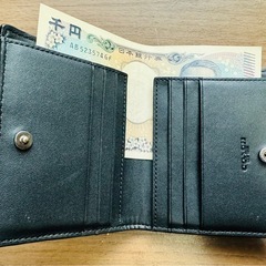 【COACH】二つ折財布／ブラックの画像