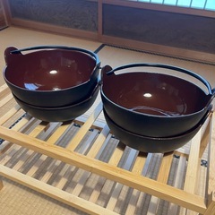 中古 トキワ やまが鍋 (茶ホーロー)　21ckの画像