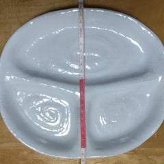 粉引きの三つ仕切り皿 4枚の画像