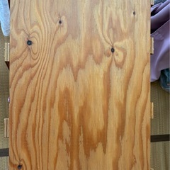 木製キャスター付き収納棚★布バスケット4個付き★油性ニス3回塗★ハンドメイド の画像