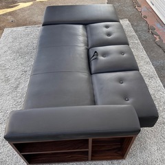 【受け渡し予定者決定】収納付きカウチソファー｜オットマン付き｜フラット可｜中古美品の画像