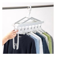 ニトリ連結ハンガー 「ワンタッチ取り込みスライドアーム8連ハンガー」の画像