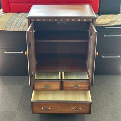 店頭引き渡し 中古 キャビネット 棚 レトロ アンテイーク 収納 家具の画像