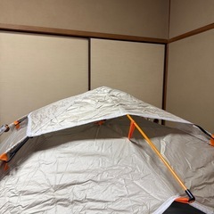 【新品】ワンタッチテント ドーム型 3-4人用 キャンプ アウトドア ベージュの画像