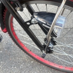 FIRE DRAGON 24インチ　子供用自転車 黒/赤 前カゴ付き　の画像