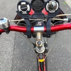 FIRE DRAGON 24インチ　子供用自転車 黒/赤 前カゴ付き　の画像