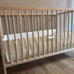 IKEA ベビーベッド➕ベッドバンパーの画像