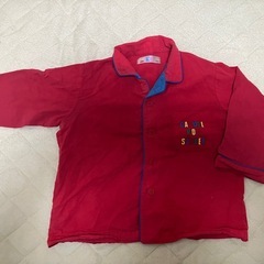 前開きボタンのパジャマ上下 100cmこどもグンゼ綿100%の画像