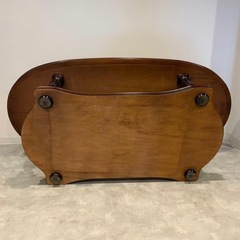 センターテーブル　ローテーブル　大理石柄　リビングテーブル　楕円　木製　カフェテーブル　店舗什器の画像