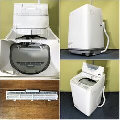 SHARP 洗濯乾燥機 ES-T6E2-W 6.5/3.5kg ホワイト 超美品 シャープ縦型洗濯機 2023年製 ステンレス穴無し槽 除菌清掃/動作確認済みの画像