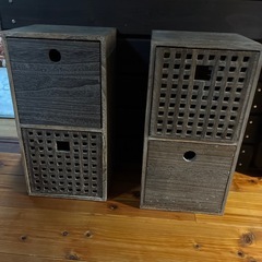 　和風の収納整理棚2セットの画像