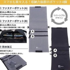 旅行に✈️防水/スキミング/リバーシブル✨2Wayショルダーポーチの画像