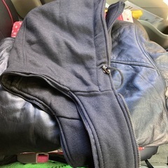 American college USA羊皮　フード付きジャンパーＸLの画像