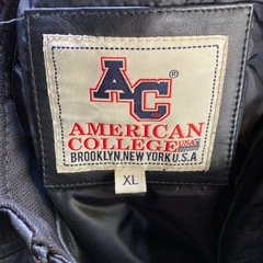 American college USA羊皮　フード付きジャンパーＸLの画像