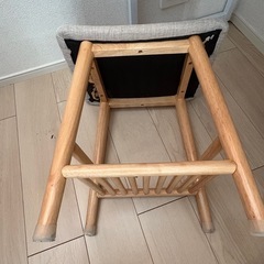 ガラス天板　机　•布貼り　椅子の画像