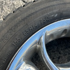 155/65R14 スタッドレス　アルミホイール　マルチの画像