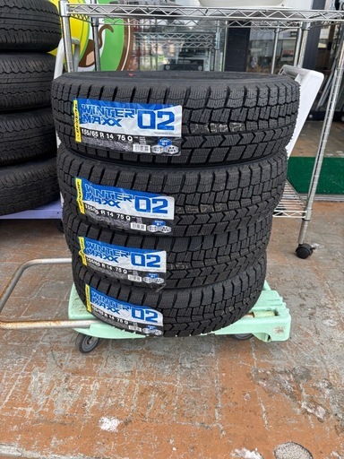 【バナナ苫小牧】新品 ダンロップ/DUNLOP WINTERMAXX02 155/65R14 ウィンターマックス スタッドタイヤ 20