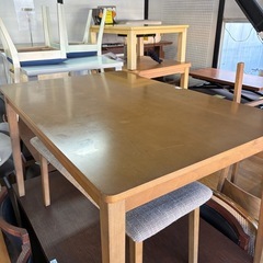 【ジャングル深井店】★ダイニングセット4人用 茶 ブラウン 簡易クリーニング済 堺市 深井 【FU3162】の画像