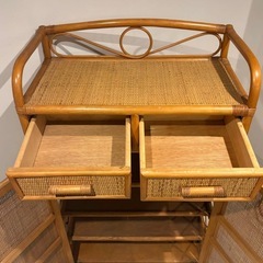 ラタン 籐　シューズラック　靴箱　の画像