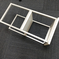 白い 細長い台 記帳台や受付の電話台の画像