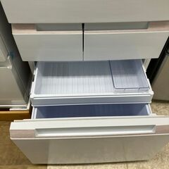 【引取限定】シャープ 両開き冷蔵庫 SJ-NW46J-W　457リットル　 2022年製【ハンズクラフト八幡西店の画像