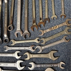 ②工具 メガネレンチ コンビネーション スパナ サイズばらばら インチもありの画像