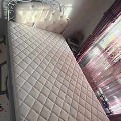 【無料】ニトリ セミダブルベッド（フレーム＋マットレス）引き取り限定の画像