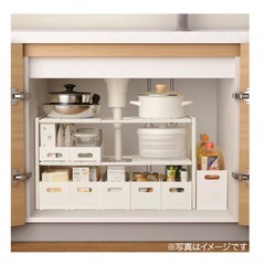 ニトリ　シンク下収納 伸縮ラック(奥行40cm)の画像