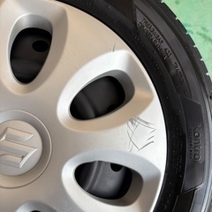 商談中‼️中古 スズキ純正 タイヤ付きスチールホイール 4本  155/65R13の画像